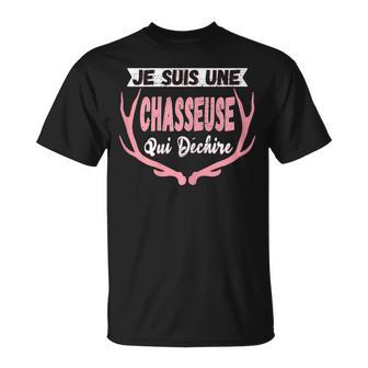 Fun Chasseuse Qui Déchire La Chasse Chasseur Maman Mère Mamy T-Shirt - Cadeauxyz