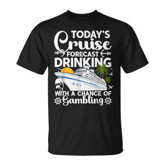 Fun Cruise Drinking With A Chance Of Gambling T-Shirt - Thegiftio UK