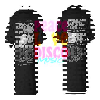 Fun Peace Love Disco Music Retro T-Shirt | Mazezy