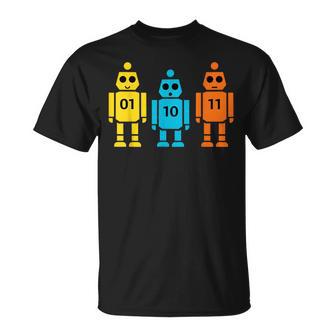 01 10 11 Robot Binary Math T-Shirt - Thegiftio UK