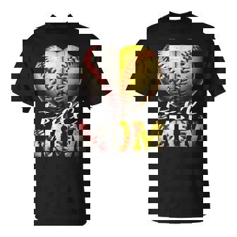 Ball Mom Softball & Baseball Baseball Softball T-Shirt - Thegiftio