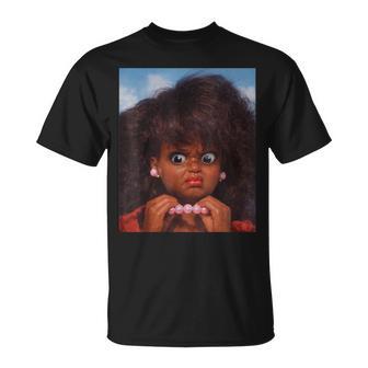 Black Disgusted Doll Face Meme Women T-Shirt | Mazezy