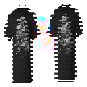 Capybara Gamer Gaming Video Games Capybara T-Shirt - Thegiftio