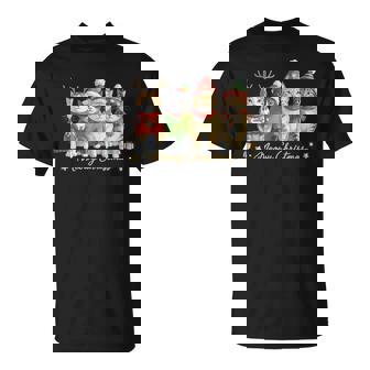 Cats Reno Luz Navidad Gato Divertido Papá Noel Gato Navidad Camiseta unisex - Regaloses