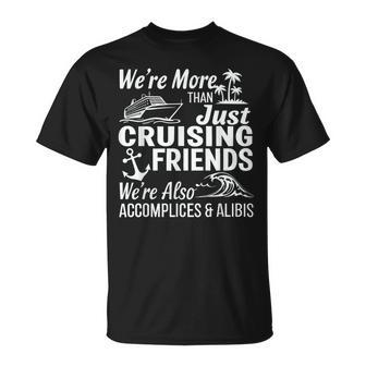 Cruise Friends Graphic Accomplices & Alibis Travel T-Shirt - Thegiftio UK