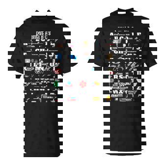 Dentist Alphabet Hygienist Appreciation Dental Student T-Shirt - Thegiftio