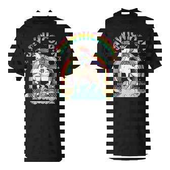 Hanukkah Jewnicorn Unicorn Girl Lgbt Jewish Chanukah T-Shirt | Mazezy