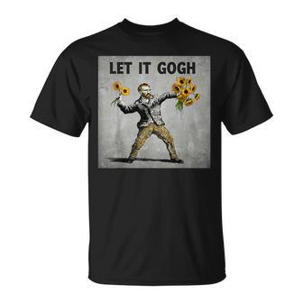 Let It Gogh Vincent Van Gogh Starry Night Distressed T-Shirt | Seseable UK
