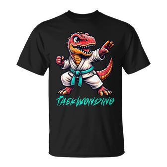 Martial Arts Karate Taekwondo Dino Animal Cute T Rex T-Shirt - Thegiftio UK