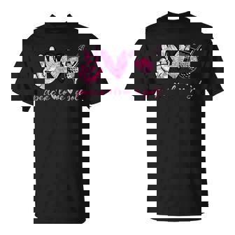 Peace Love Golf Player Sport Lovers T-Shirt - Monsterry