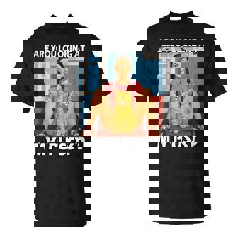 Pussy Meme Adult Girls Pun Are You Looking At My Pussy Tシャツ - Kawaiitshirt