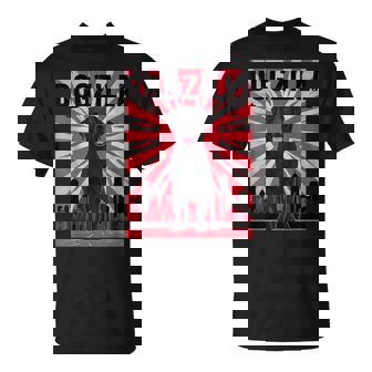 Retro Japanese Dogzilla Black Labrador Retriever T-Shirt - Monsterry