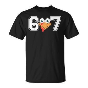 Six Seven 67 Turkey Face Thanksgiving Matching Family T-Shirt - Thegiftio UK