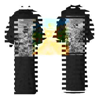 St Patrick's Day Cat Selfie With Leprechaun T-Shirt | Mazezy