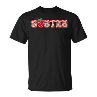 Strawberry Sister Fruit 1St Birthday Family Matching T-Shirt - Thegiftio UK