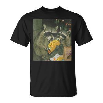 Vintage Raccoon Eating Tacos Meme Humor Women T-Shirt - Thegiftio UK