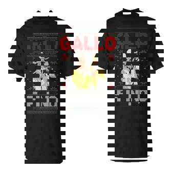 Gallo Fino Ugly Sweater Spanish Christmas Fiesta T-Shirt | Mazezy