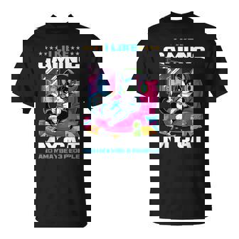 Gamer Gaming Cat Video Game T-Shirt - Seseable