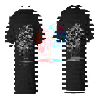 Gamer Video Game Control Pad Paint Dripping Gaming T-Shirt - Thegiftio