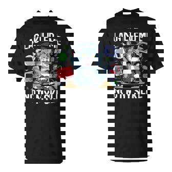 Gaming Cat Blaming Lag Cute Feline Controller T-Shirt | Mazezy