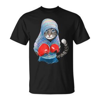 Gato En Traje De Boxeo Camiseta unisex - Regaloses