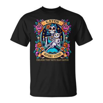 Gatos Before Vatos Unless The Vato Has Gatos For Women T-Shirt - Thegiftio UK
