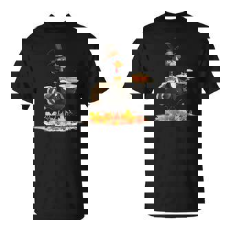 Gentleman Turkey Look With Thanksgiving Pie Costume T-Shirt | Mazezy