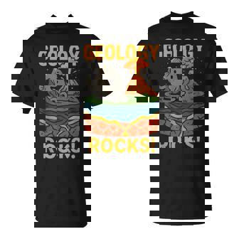 Geology Rocks Science Earth Core Volcano Rock Lover T-Shirt | Mazezy