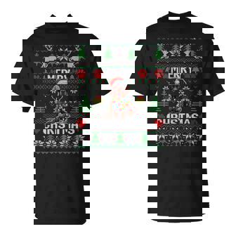 German Shorthaired Pointer Dog Ugly Xmas Sweater T-Shirt | Mazezy