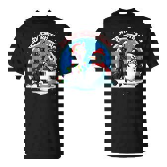 German Shepherd Christmas Lights Dog Art T-Shirt | Mazezy