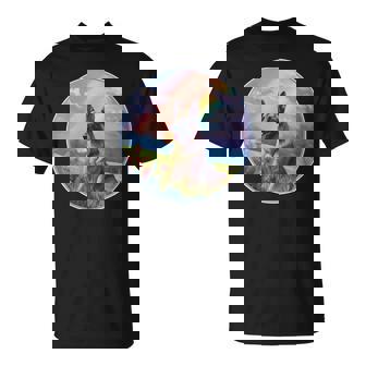 German Shepherd Rainbow Bridge Cute Colorful Dog Memorial T-Shirt | Mazezy