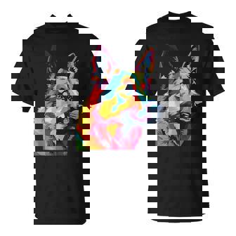 GERMAN SHEPHERD Rainbow Pop Art Retro Paint Splatter Dog Tank Top T-Shirt | Mazezy