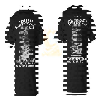 German Shepherd Training Canine K9 Law Enforcement Fur Missiles Teaching Idiots Not To Run -Adults Black T-Shirt | Mazezy