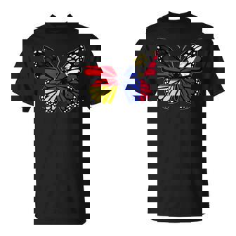 Germany And Philippines Butterfly Half German Filipina Roots Tank Top T-Shirt | Mazezy