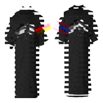 Germany Thailand Crossed Flags German Thai Unity T-Shirt | Mazezy