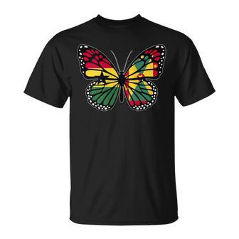 Ghana And Grenada Mix Butterfly Half Ghanaian Grenadian Tank Top T-Shirt | Mazezy