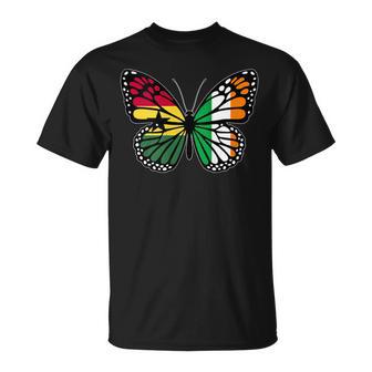 Ghana And Ireland Mix Butterfly Half Ghanaian Irish Roots Tank Top T-Shirt | Mazezy