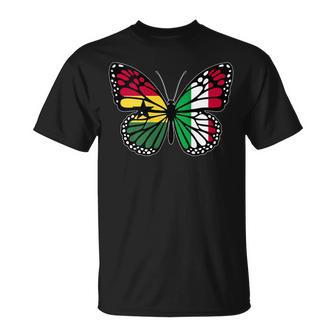 Ghana And Italy Mix Butterfly Half Ghanaian Italian Roots Tank Top T-Shirt | Mazezy