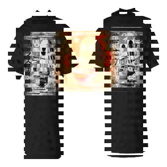 Ghost Eating Ramen Urban Japan Halloween Spooky T-Shirt | Mazezy