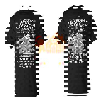 Gingerbread House Construction Crew Family Fun Christmas T-Shirt | Mazezy