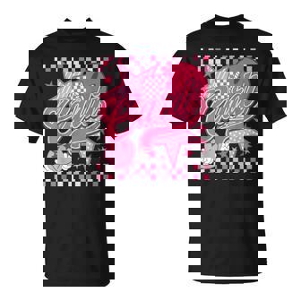 Girl Retro Cardi Groovy Flower First Name Personalized 80S T-Shirt - Monsterry