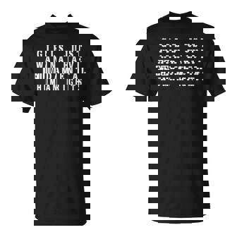 Girls Just Wanna Have 基本的な人権 Tシャツ - Kawaiitshirt