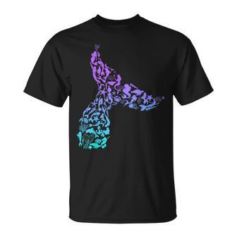 Girls Whale Mermaid Tail Fantasy Sea Ocean Themed T-Shirt - Monsterry