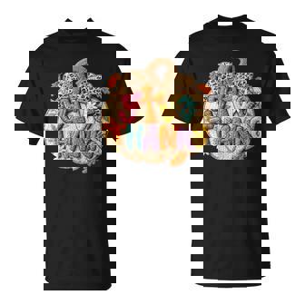 Give Thanks Hook Yarn Crochet Thankful Pumpkin Thanksgiving T-Shirt | Mazezy