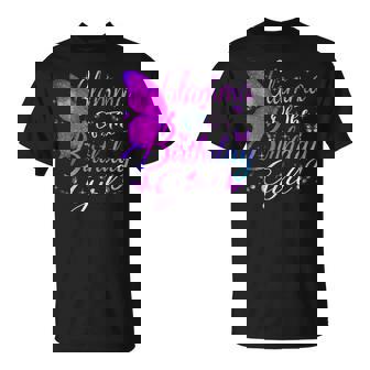 Glamma Of The Birthday Girl Butterfly Party Matching Family Tank Top T-Shirt | Mazezy