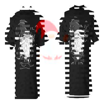 Gnome Rock Hand Sign Language Christmas Rock Music Lover T-Shirt | Mazezy