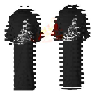 Go Kart Racing Santa Christmas Graphic Karting T-Shirt | Mazezy