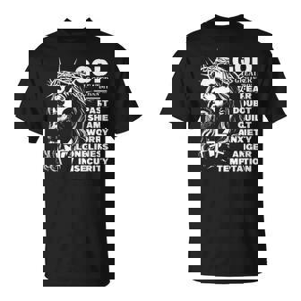 God Is Greater Than My Fear Christian Affirmation T-Shirt | Mazezy