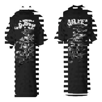 God Speed Jesus On A Motorcycle Christian Humour T-Shirt - Thegiftio