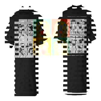 Golden Retriever Sunglasses Photobooth Dog Pop Art T-Shirt | Mazezy